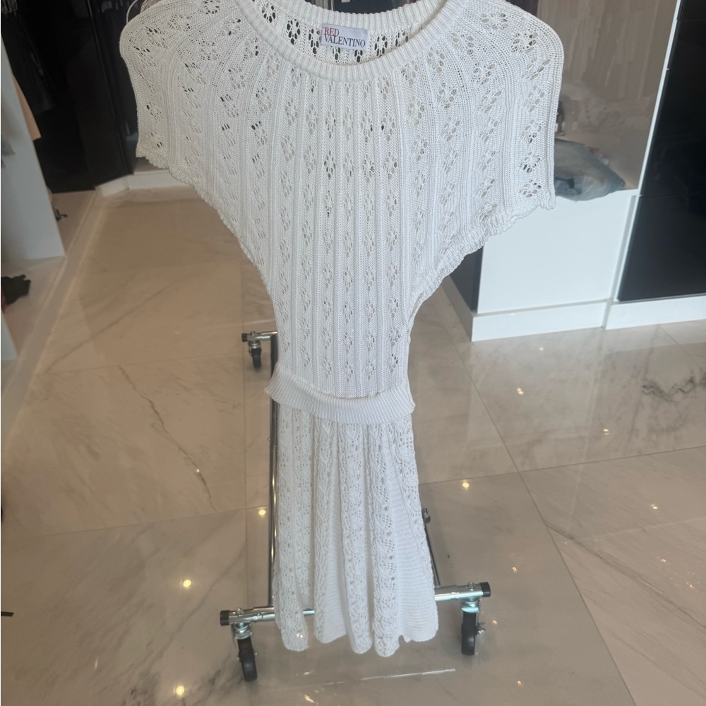 RED Valentino Ivory Knit Dress